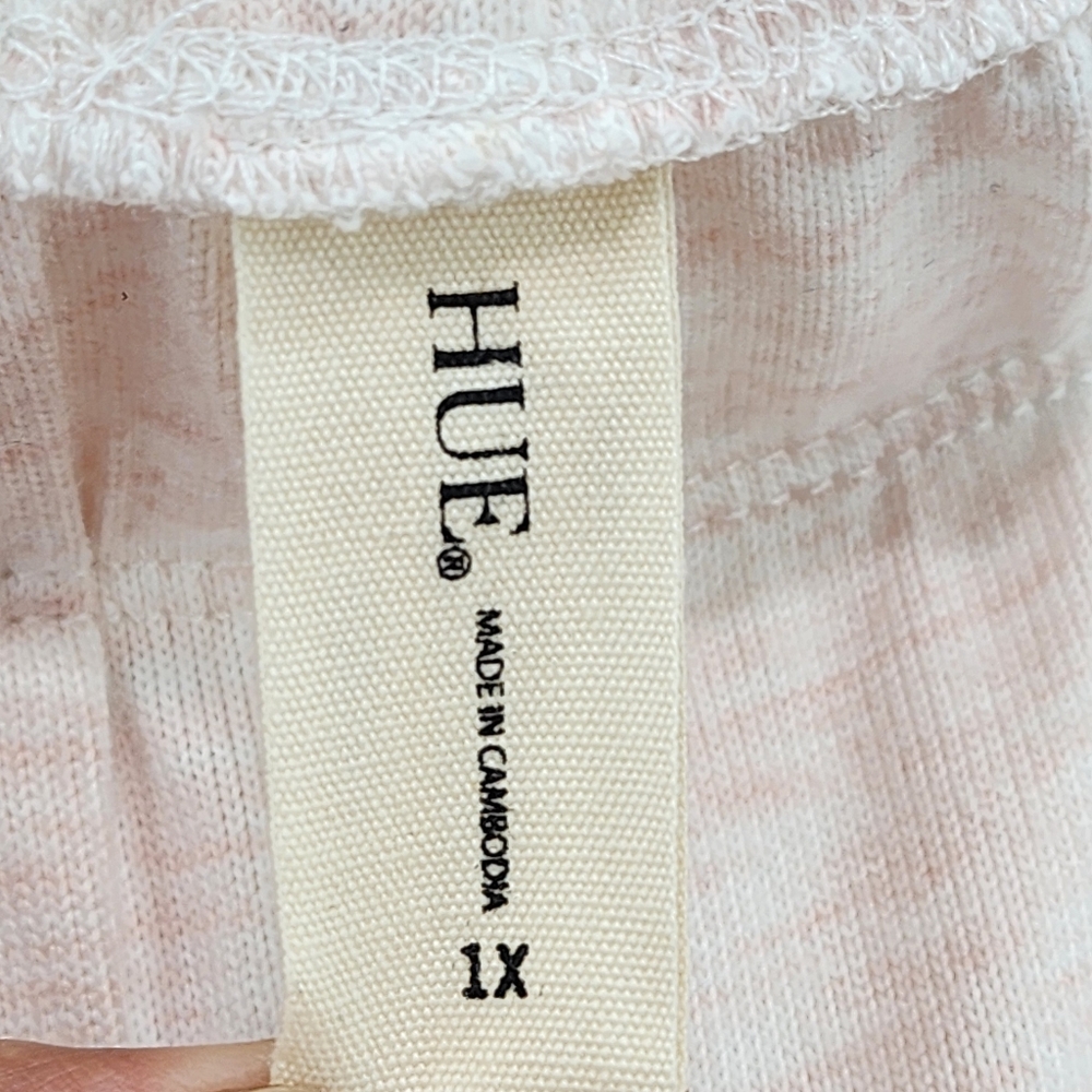 Hue Women's Poly-Blend Brushed 3/4 Top Jogger Pajama Set - 1X - Picture 7 of 9